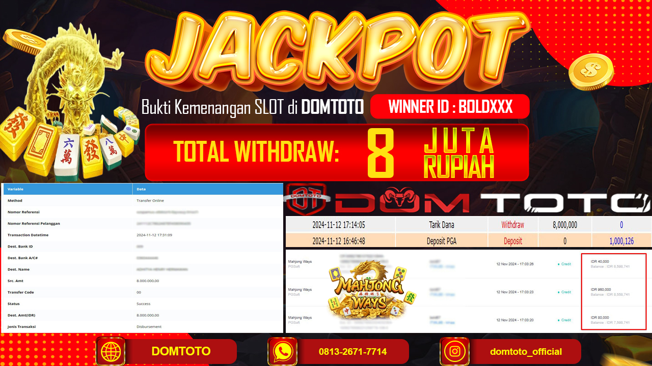 JACKPOT MAHJONG WAYS 12 NOVEMBER 2024